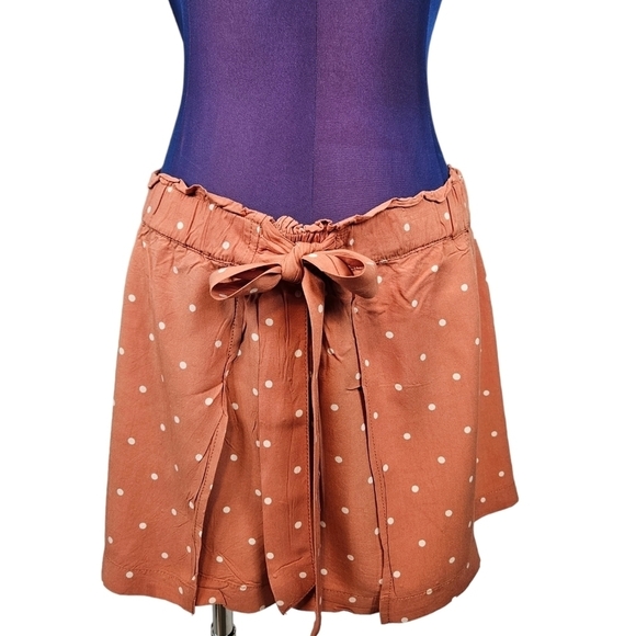 Madewell Drapey Pull-On Shorts Polka Dot Paperbag Drawstring Size Small Women's - Picture 9 of 9